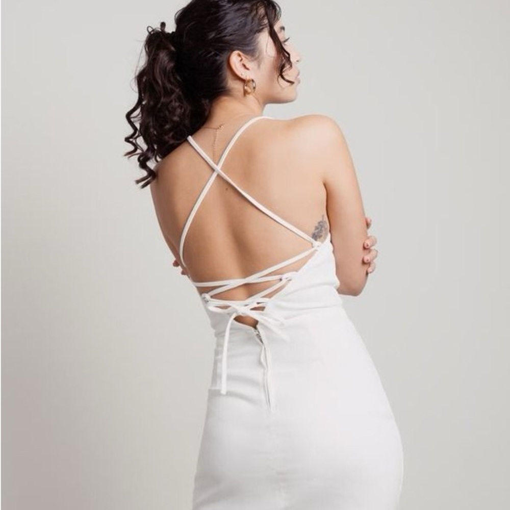 CROSS BACK MINI DRESS